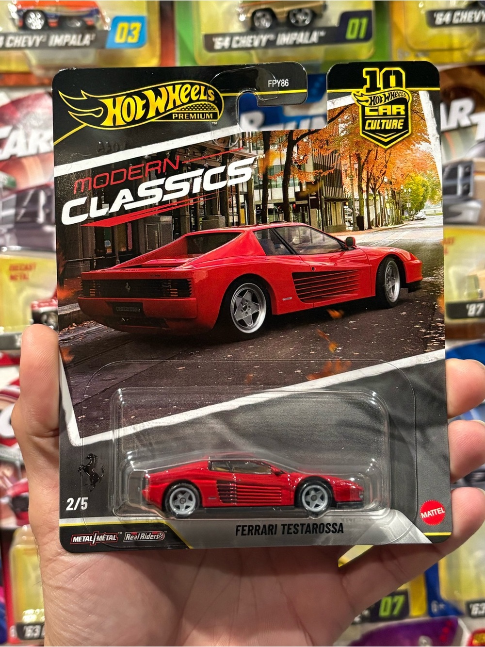 Hot wheels Premium Ferrari Testarossa diecast car